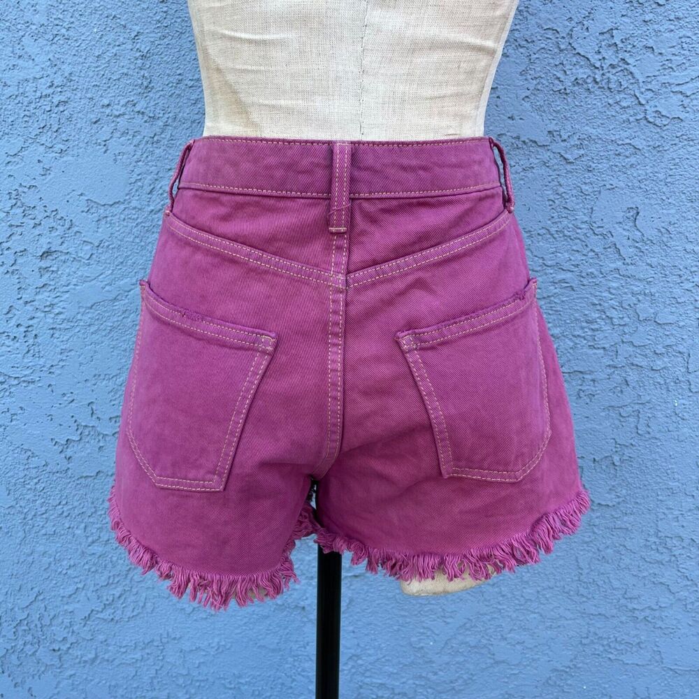 Crochet Jean Shorts Size 2 Super High Rise granny square - Picture 5 of 9